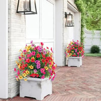 Ground Insert Faux Violet Flowers
