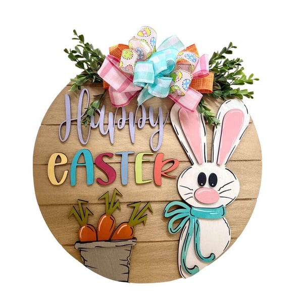 Easter Bunny Rabbit Sign Door Hanger