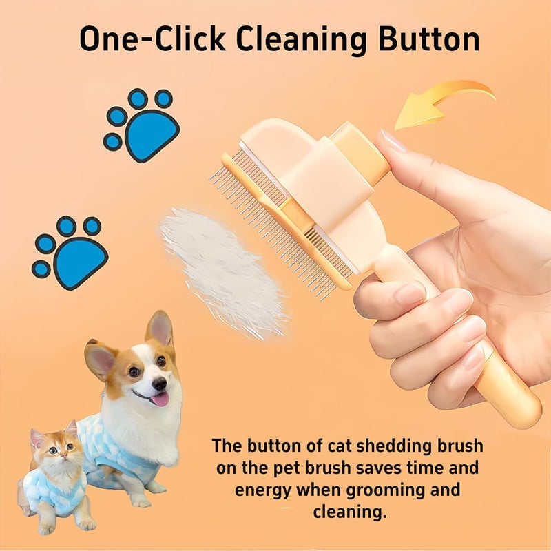 Long & Short Tooth Stainless Steel Pet Comb