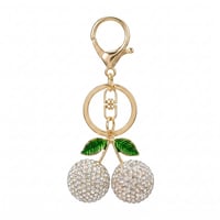Cherry-Inspired Luxury Keychain Bag Charm