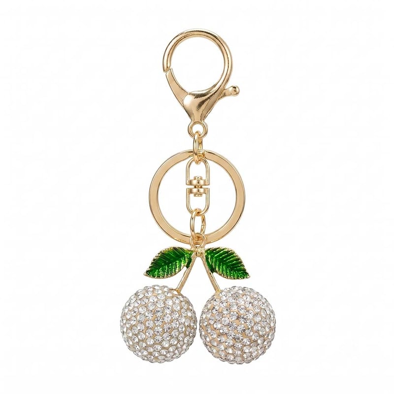 Cherry-Inspired Luxury Keychain Bag Charm