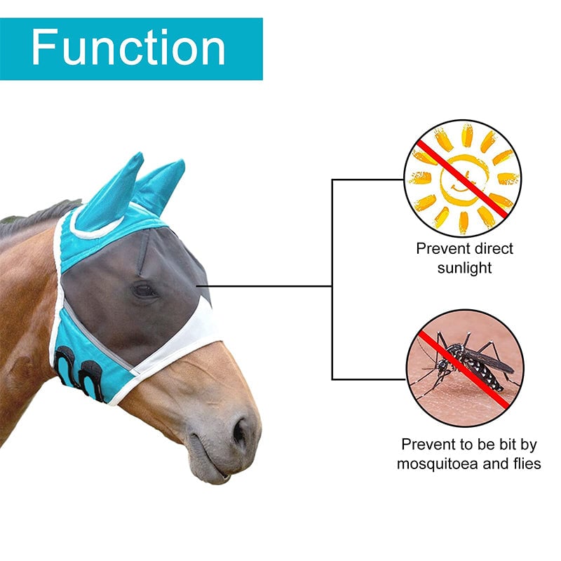 Fine Mesh UV-Proof Horse Half Face Mask