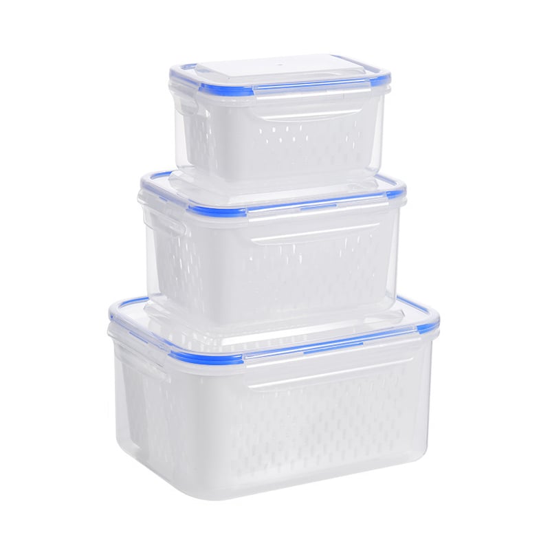 New Food Storage Containers for Fridge with Removable Colander