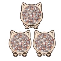 135-Piece Cat-Shaped Wooden Jigsaw Puzzle