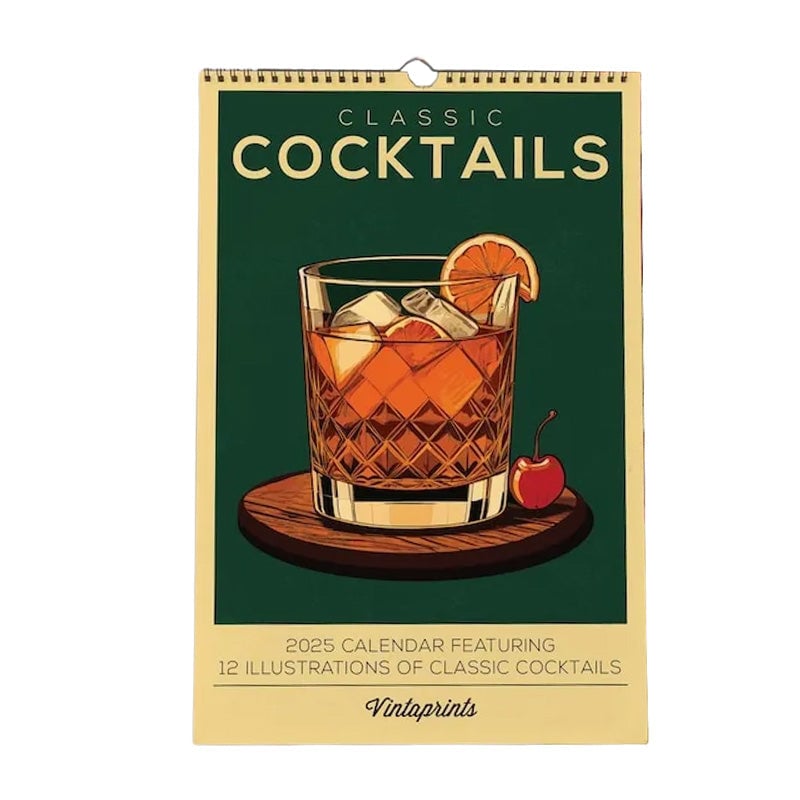 2025 Cocktail Art Wall Calendar