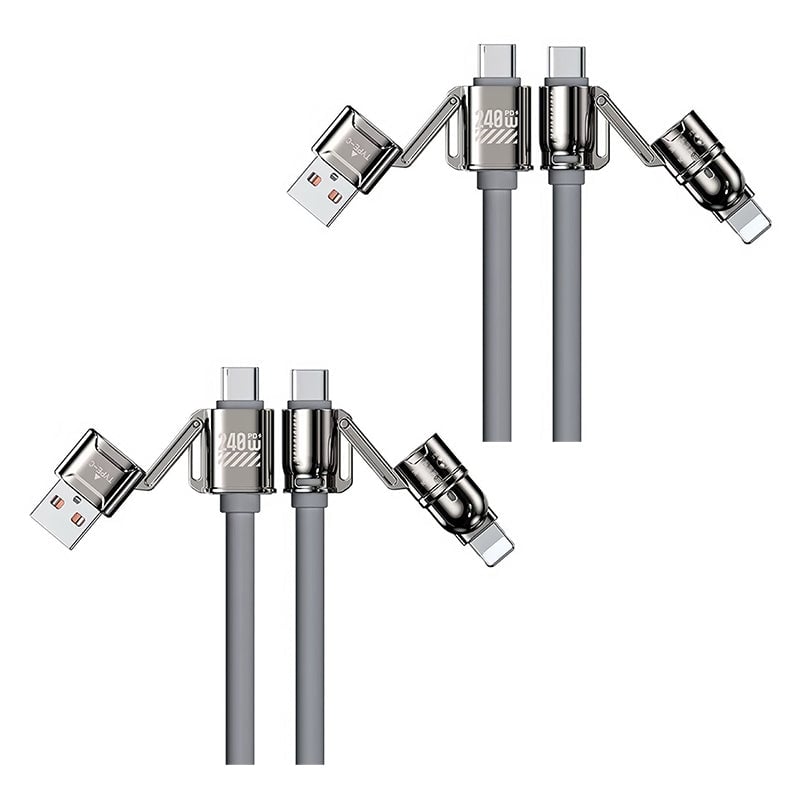 Liquid Silicone 4-in-1 Fast Charging Cable