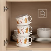 Ceramic Coffee Cup and Saucer Set (Set of 4)