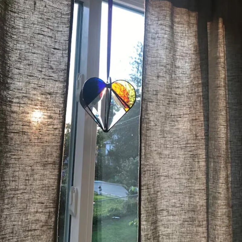 Färgad hjärtformad solfångare