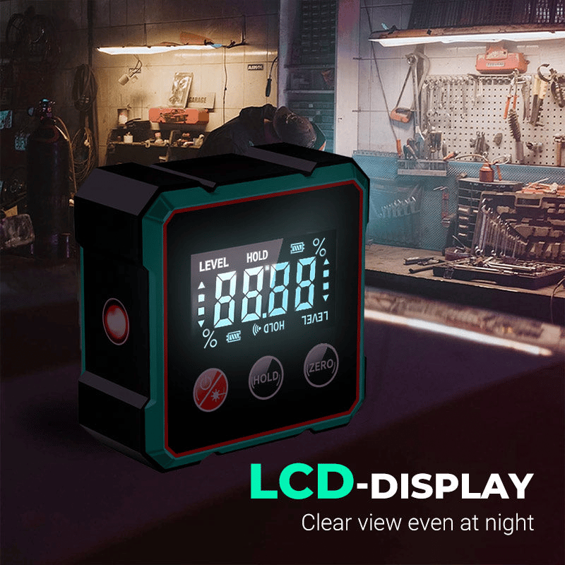 Magnetic Digital Angle Finder with Electronic Laser