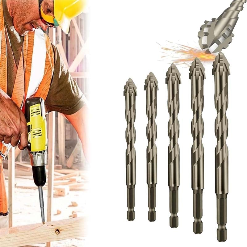 Four-Flute Sawtooth Eccentric Drill Bit