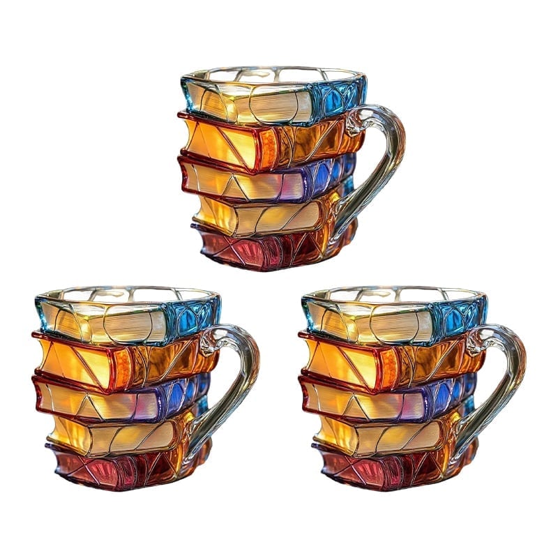Handbemalte Buch-Kaffeetasse