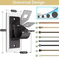 No Drill Curtain Rod Brackets