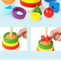 Children's Educational Tower of Matching Building Blocks Toy