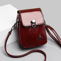 Vintage Handytasche Mit Doppeltem Reißverschluss