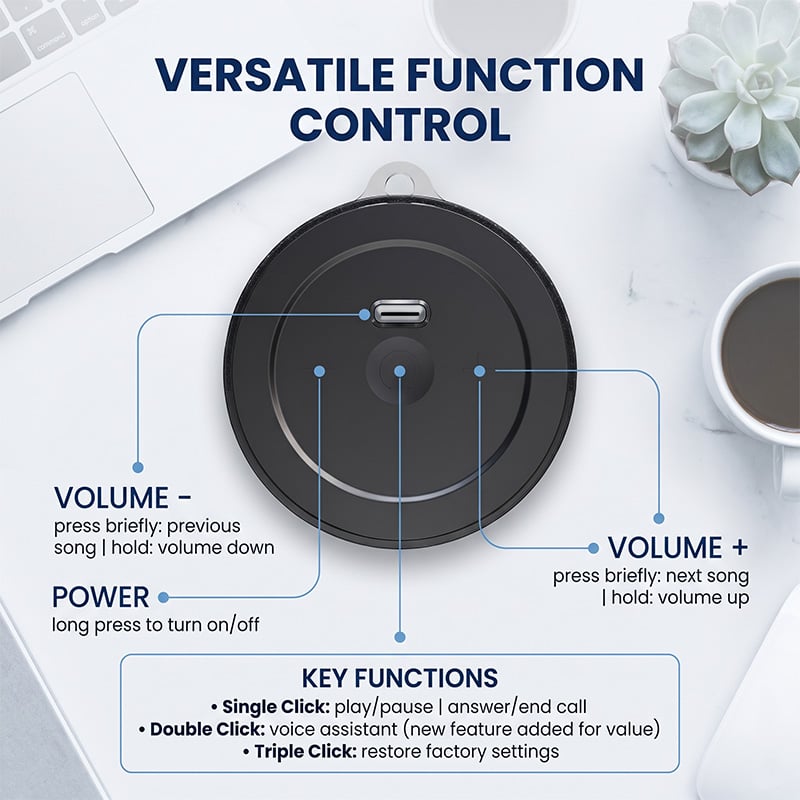 Sakerplus® Portable Magnetic Wireless Bluetooth Speaker