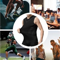 Herren Schnelltrocknendes ärmelloses Sportkompressionstop