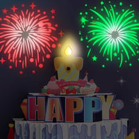 Glückwunschkarte zum Geburtstag mit Pop-up