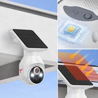 Solar powered color night vision camera