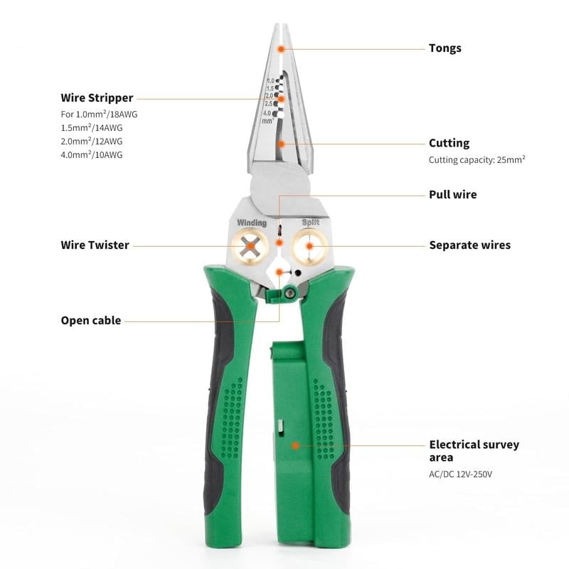 Sakerplus 8-in-1 Wire Stripper Twister