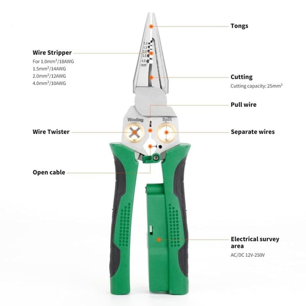 Sakerplus 8-in-1 Wire Stripper Twister