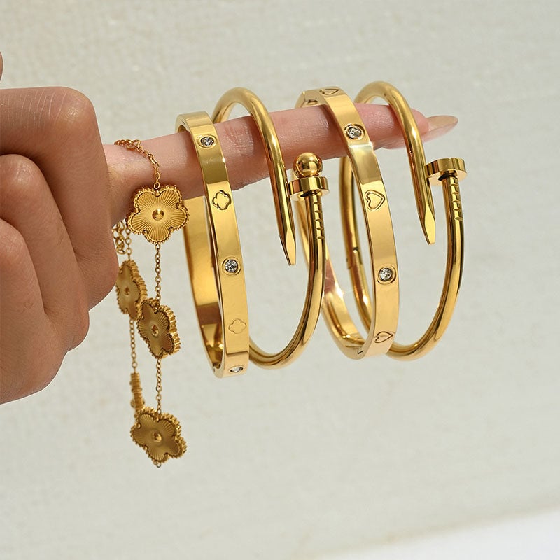 Stainless Steel Versatile Delicate Bangles