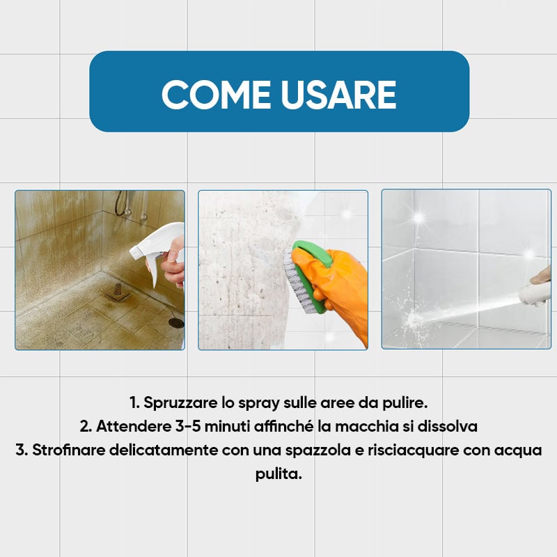 Spruzzatore per la pulizia delle fughe delle piastrelle