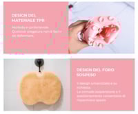 Scrubber per piedi e schiena per doccia, cuscino massaggiante