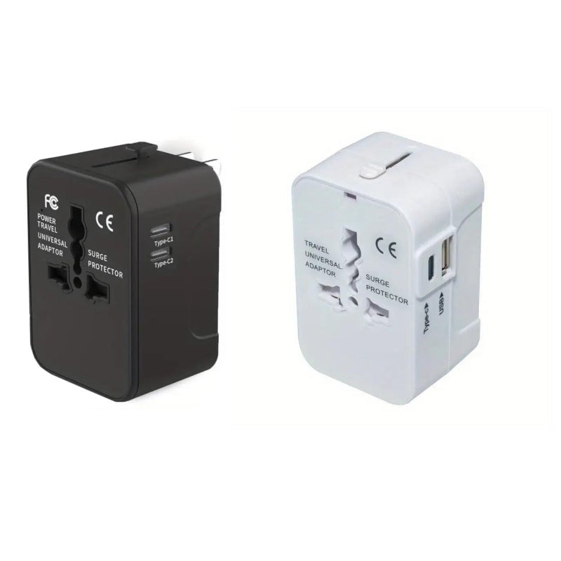 Universeller Reiseadapter mit zwei USB-Anschlüssen