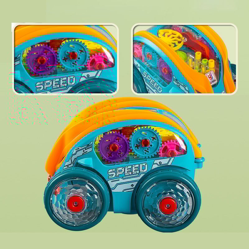 Electric Gear Music Light-Up Universal Light Bil Flygplan Leksaker