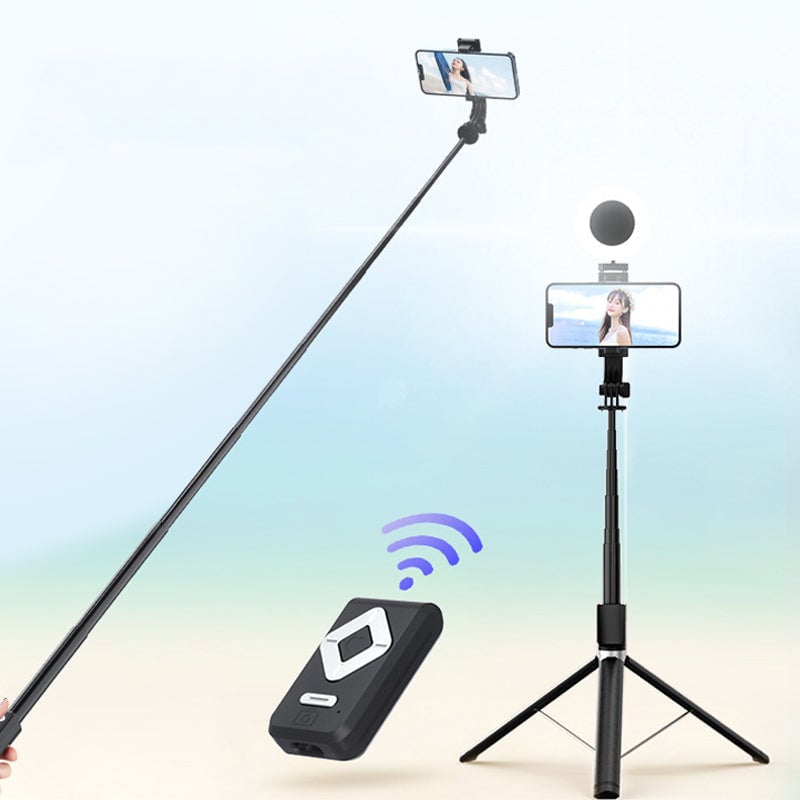 Selfie Stick with LED Fill Light