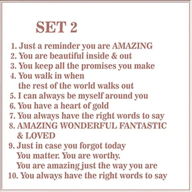 "Grunner til hvorfor du er min venn" vennskapsgave