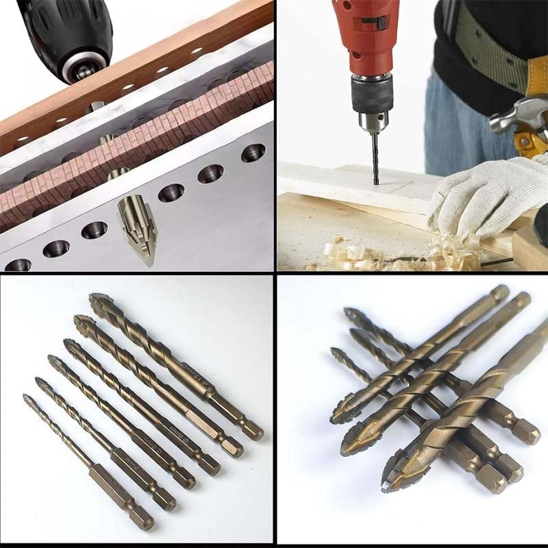 Four-Flute Sawtooth Eccentric Drill Bit