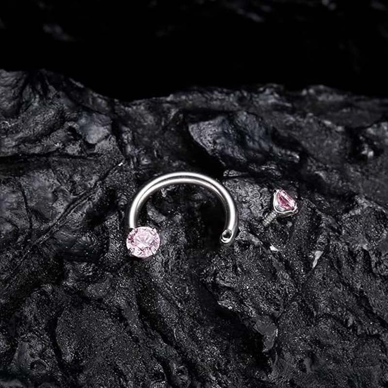 Zirkonia Hufeisenring für Piercings