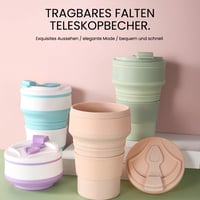 Klappbarer Becher aus Silikon für den Außenbereich