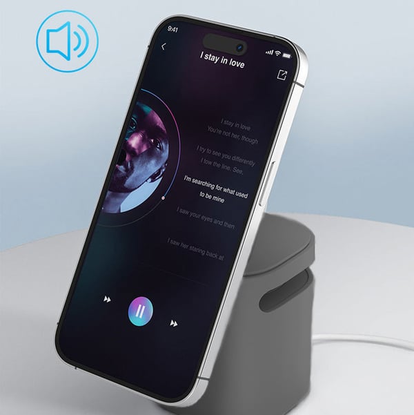 3-in-1 Magnetic Wireless Speaker & Dual Charger with Adjustable Stand