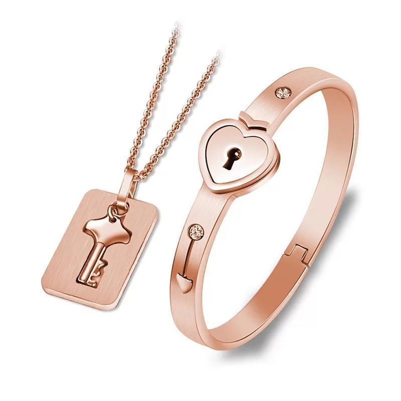 Hartslot armband & ketting