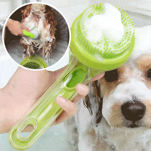 Gokeepy pet bath brush creates foam while brushing