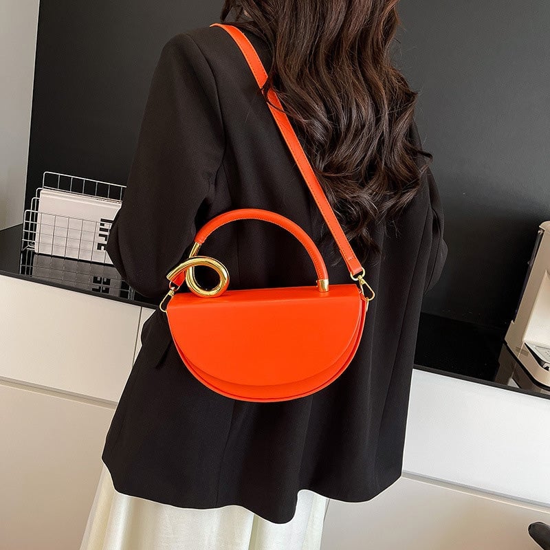 Bolso de mano de color liso de moda para mujer