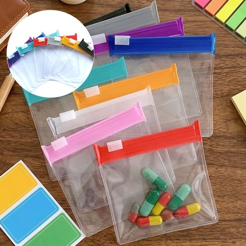 Self-sealing zipper medicine bags