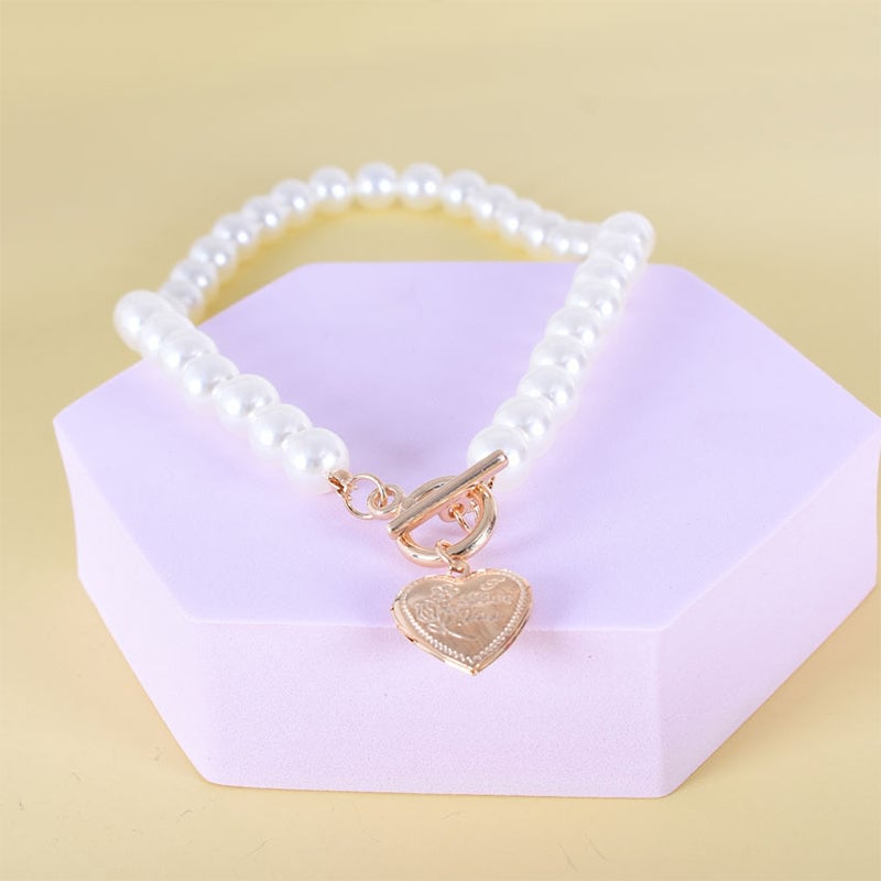 Heart Pearl Vintage Necklace