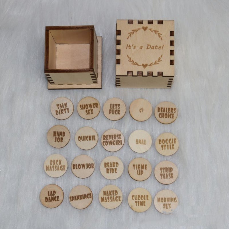 Funny Date Night Activity Token & Box (Set of 20pcs)