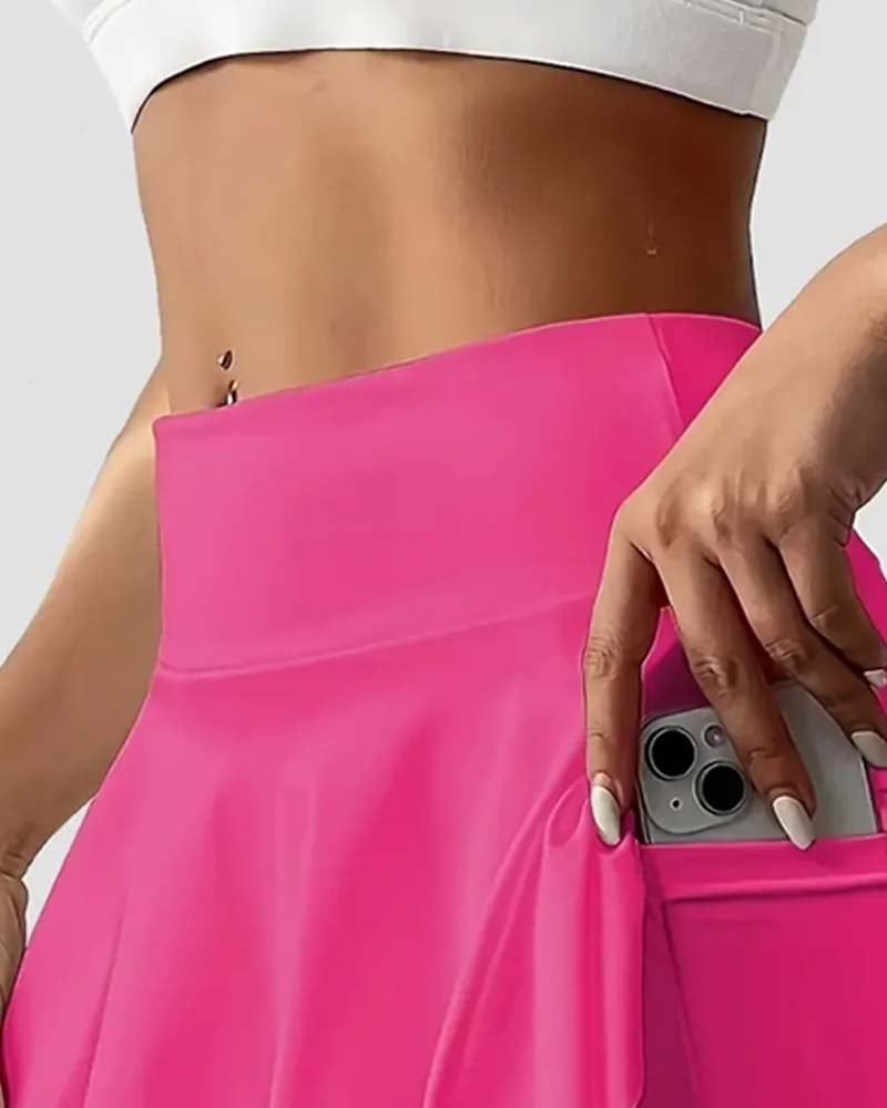 High Waist Tennis Pleated Skirt