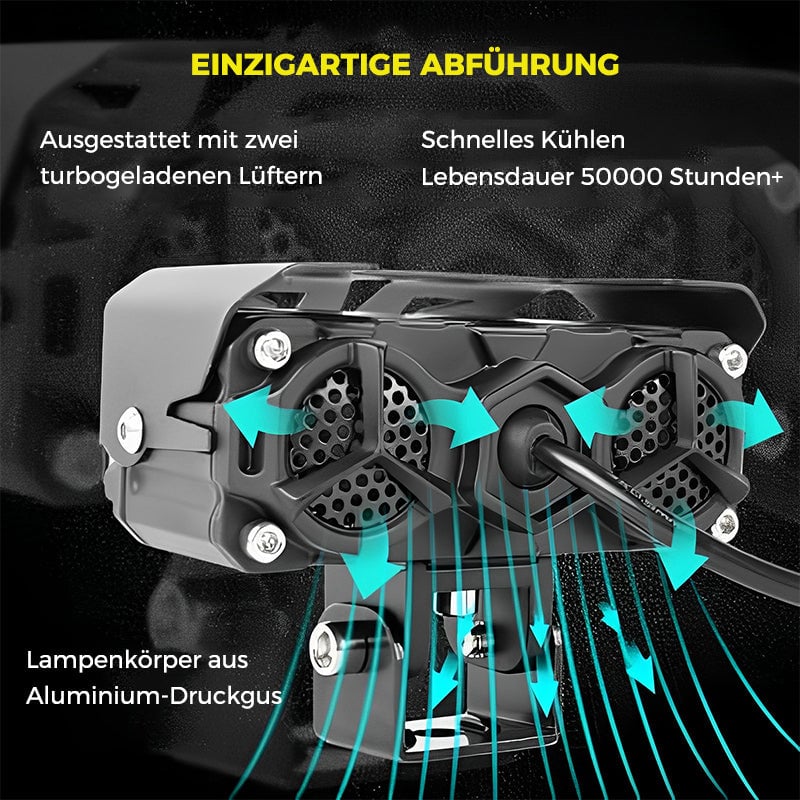 Motorrad fahrende LED-Zusatzscheinwerfer