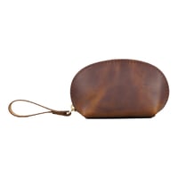 Kleine Münztasche aus Leder mit Reißverschluss