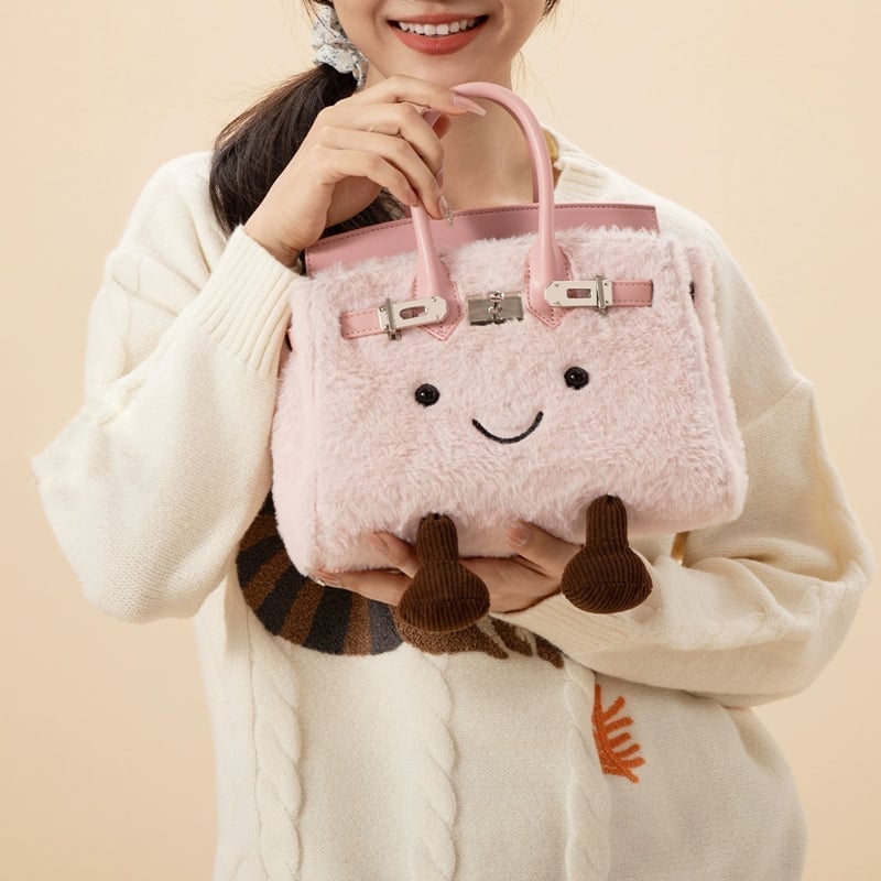 Plush Crossbody Bag for Winter Adventures