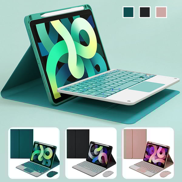 Detachable Wireless Keyboard with Case & Pencil Holder