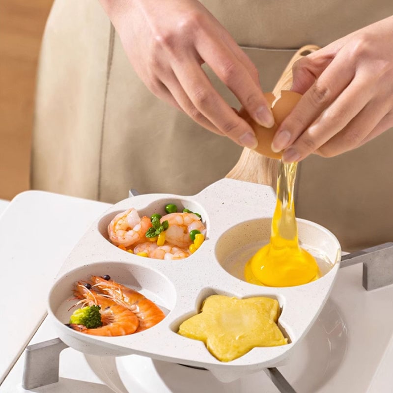 1 Set 4 Hole Skillet with Handle