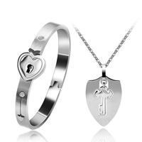 Hartslot armband & ketting