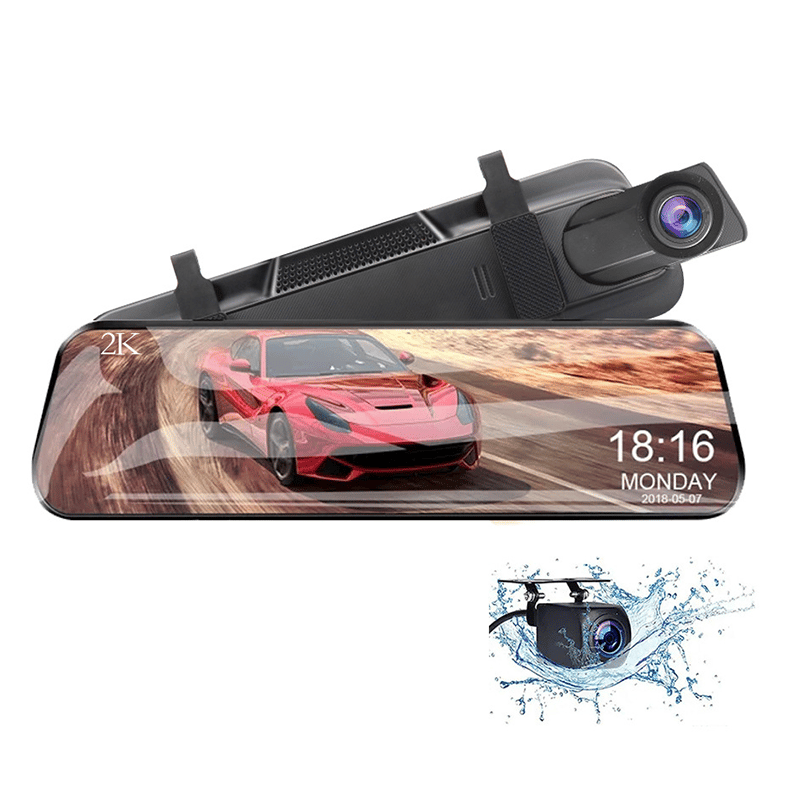 2K Rearview Mirror Streaming Media Dash Cam