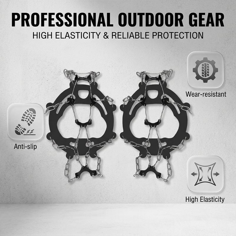 8-Claw Anti-Slip Ice Cleats for Shoes & Boots